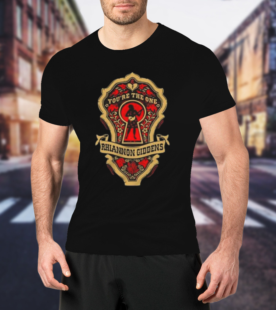 Rhiannon Giddens You're The One Decorative Red Gold Emblem T-Shirt