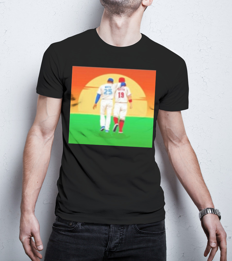 Devon White And Joey Votto Sunset Sports Moment Embrace T-Shirt