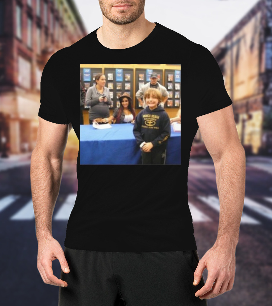 Jake Shane With Nicole Snooki Lavelle Venice Beach Surf Wear T-Shirt