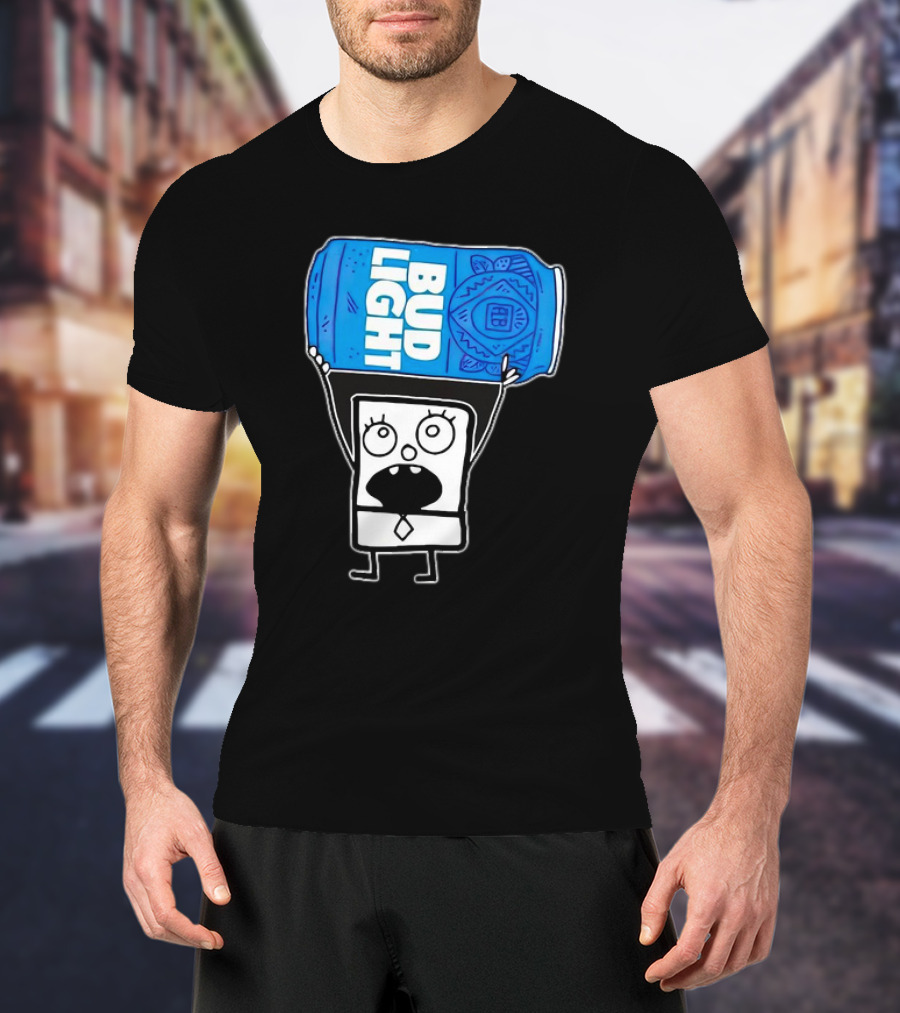 Doodlebob Holding Bud Light Can T-Shirt