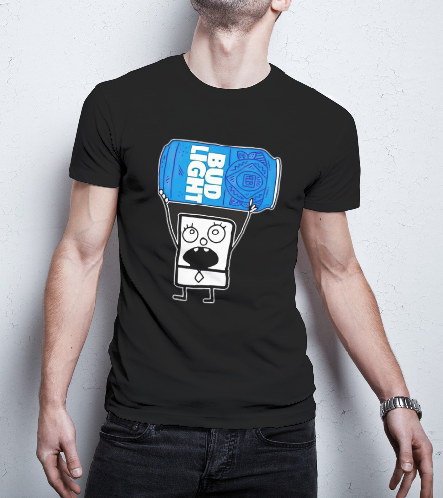 Doodlebob Holding Bud Light Can T-Shirt