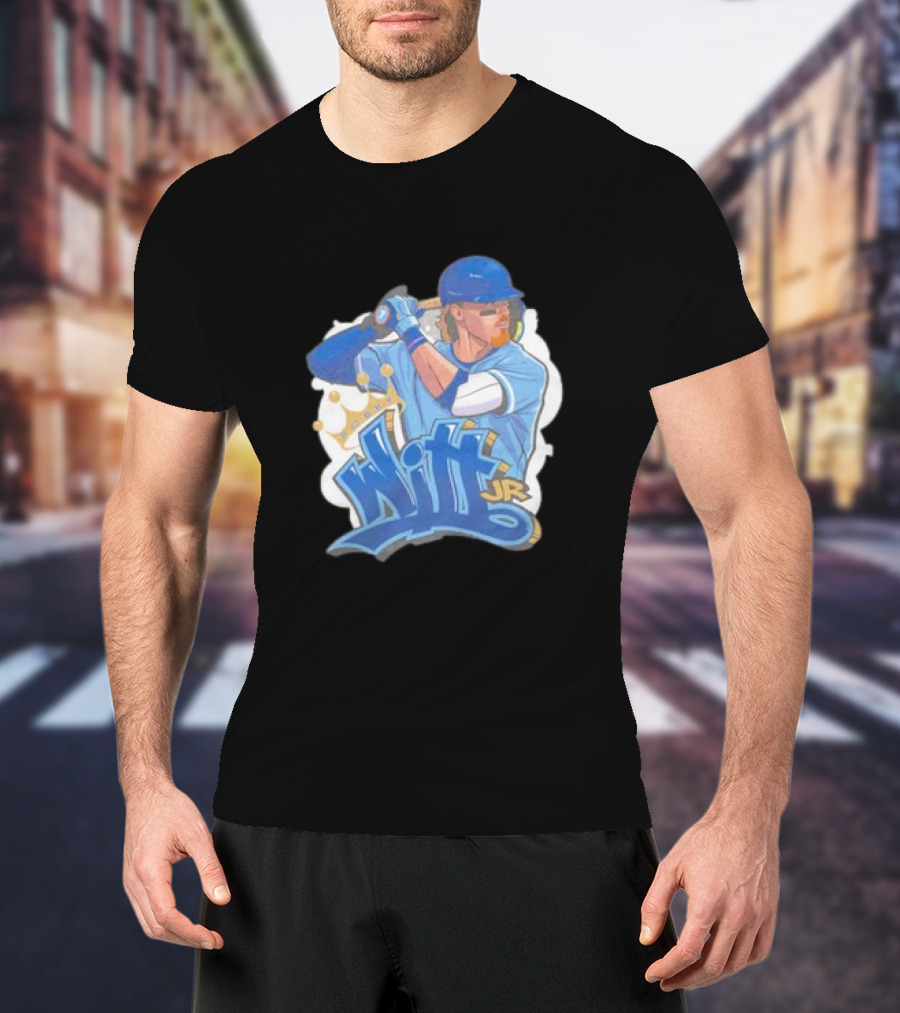 Bobby Witt Jr Kansas City Royals Graffiti Art With Crown T-Shirt