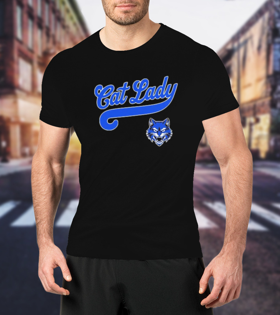 Cat Lady Wildcat Baseball Team T-Shirt