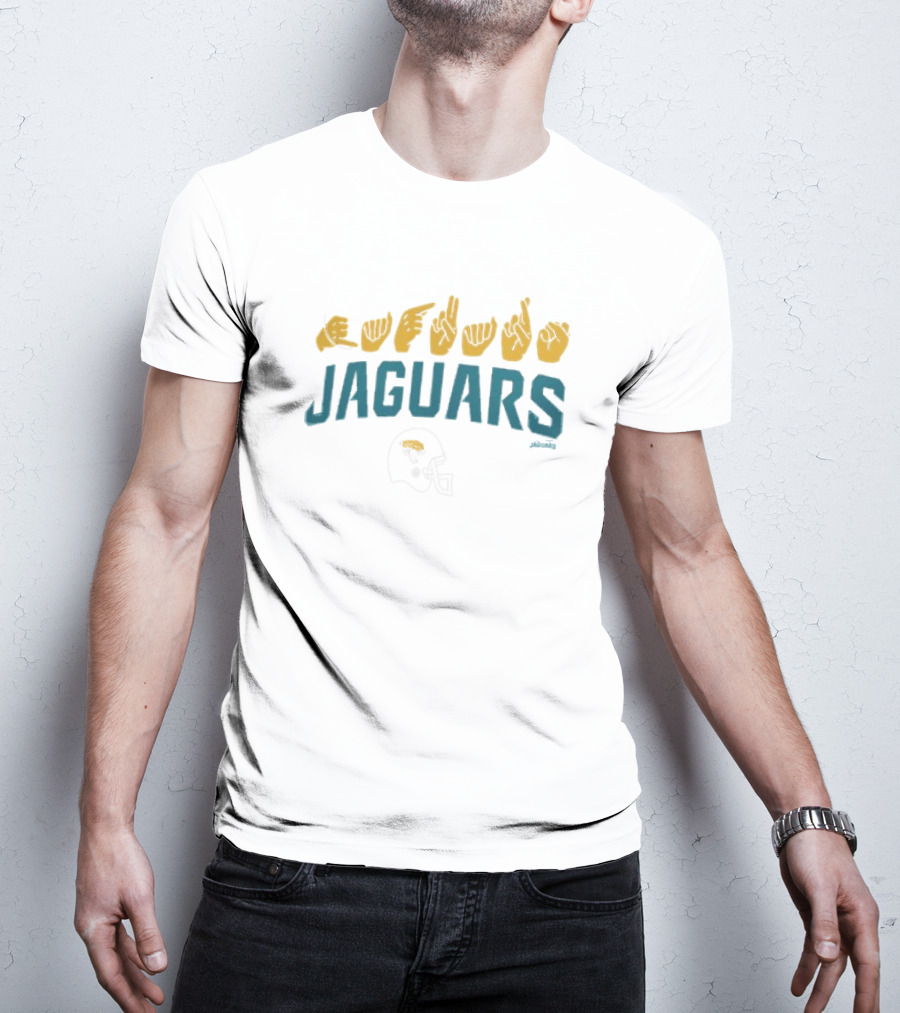 Jacksonville Jaguars NFL ASL Love Sign American Sign Language T-Shirt