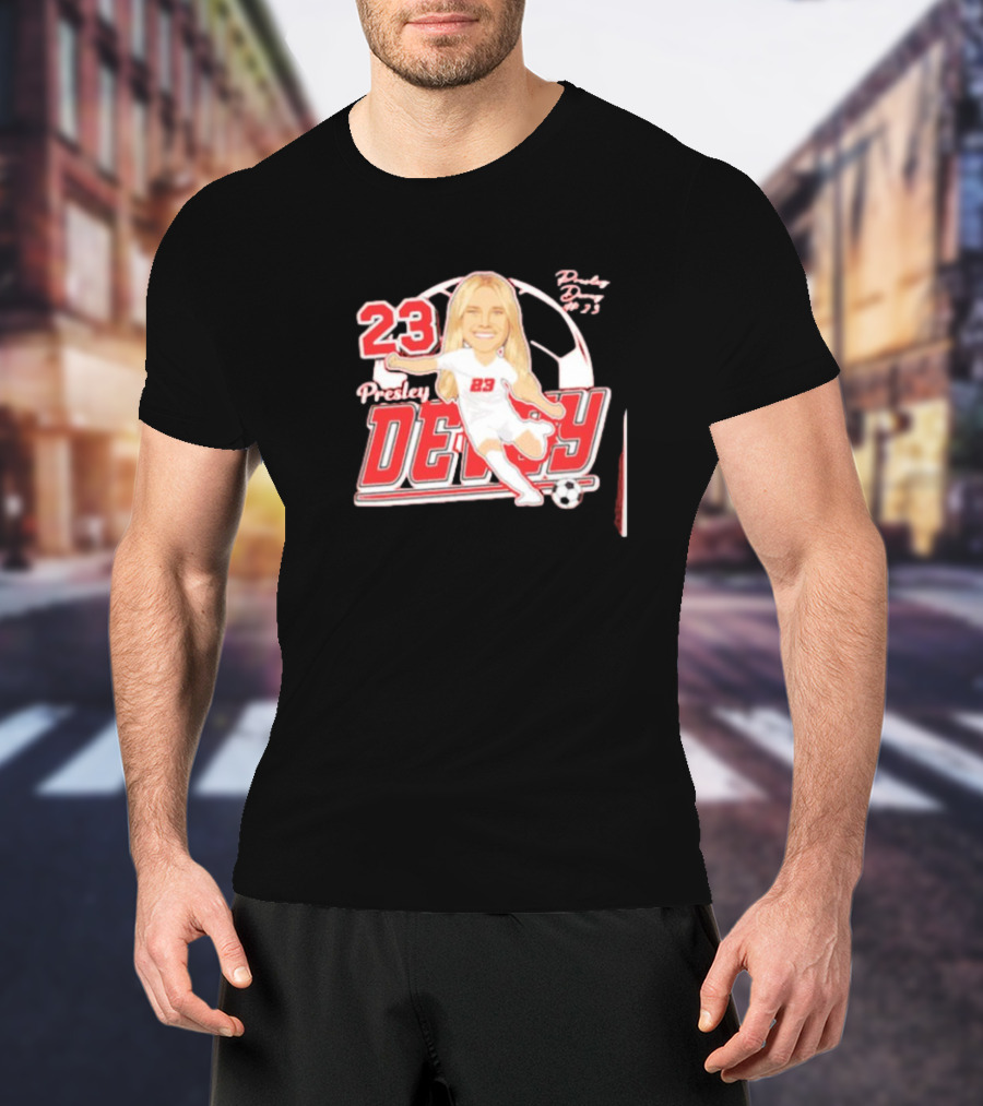 Presley Devey 23 New Mexico Forward Soccer Signature T-Shirt
