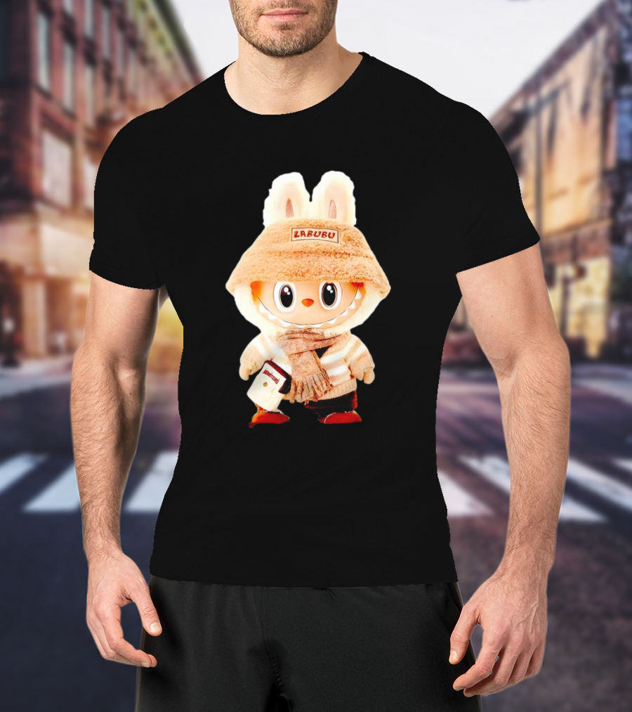 Labubu Bunny Hoodie With Scarf And Bag Accessories T-Shirt