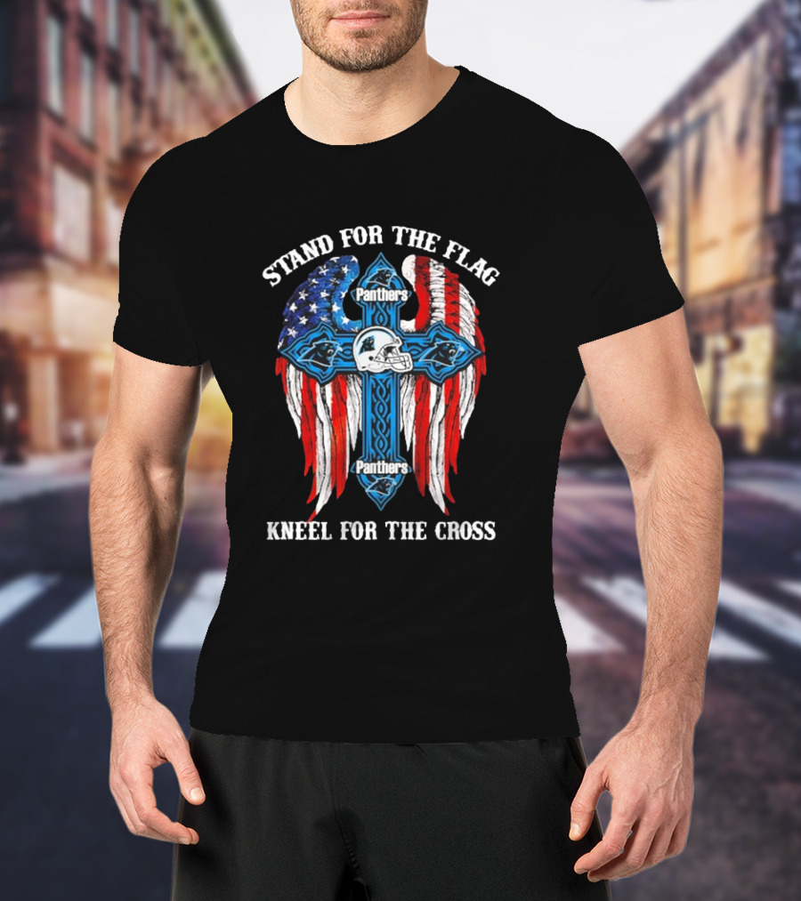 Stand For The Flag Kneel For The Cross Panthers T-Shirt