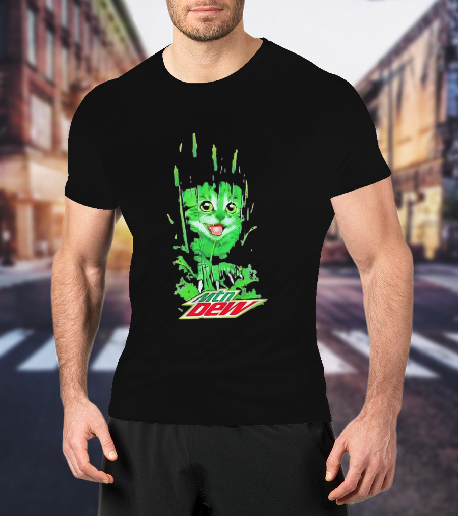 Mtn Dew Green Cat Splash T-Shirt