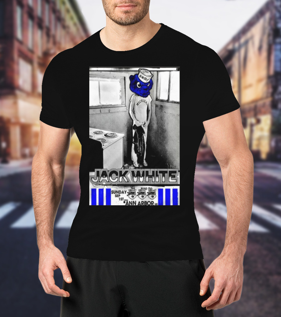 Jack White Michigan Blue Bear Ann Arbor September 1 T-Shirt