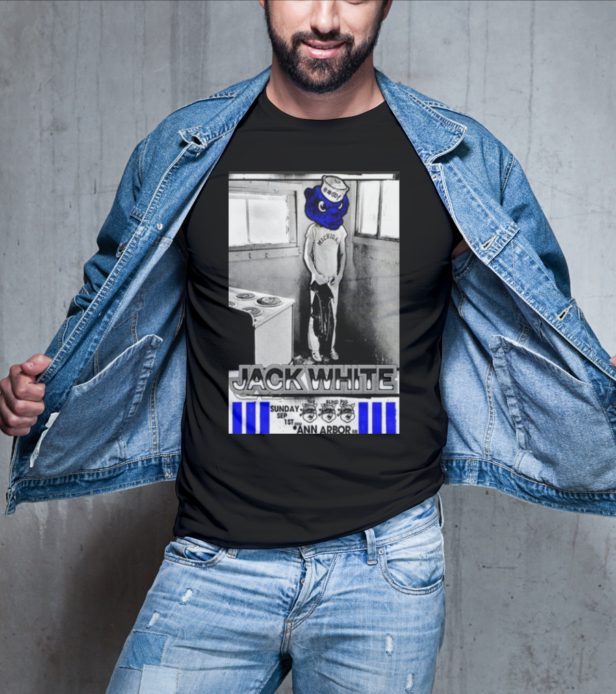 Jack White Michigan Blue Bear Ann Arbor September 1 T-Shirt