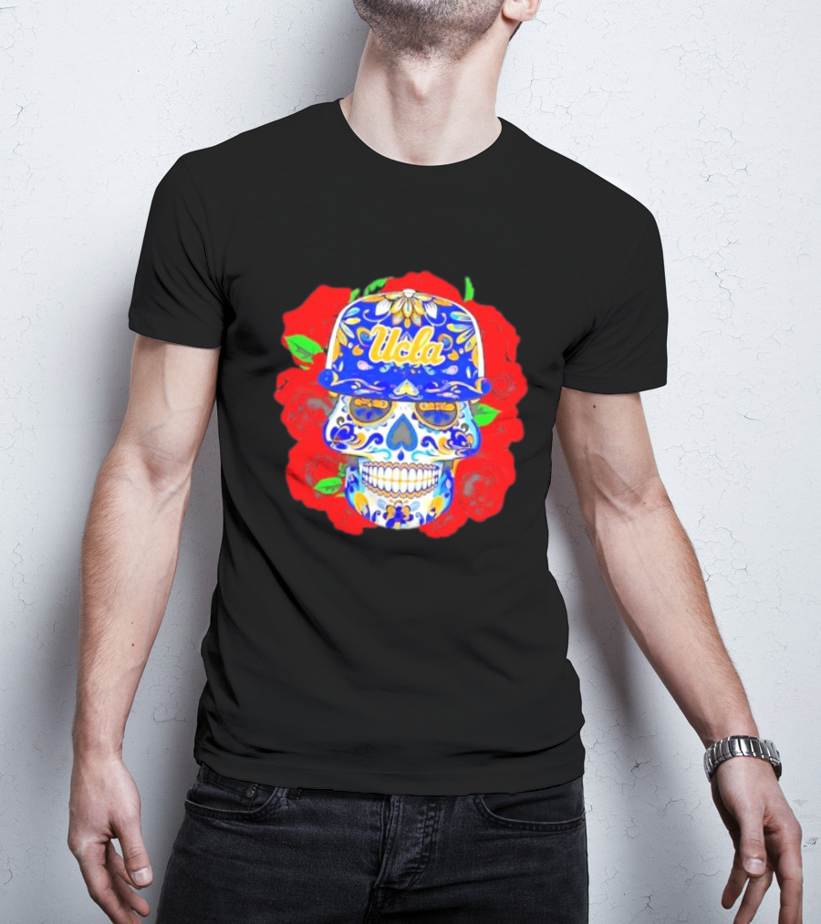Ucla Bruins Sugar Skull Roses T-Shirt