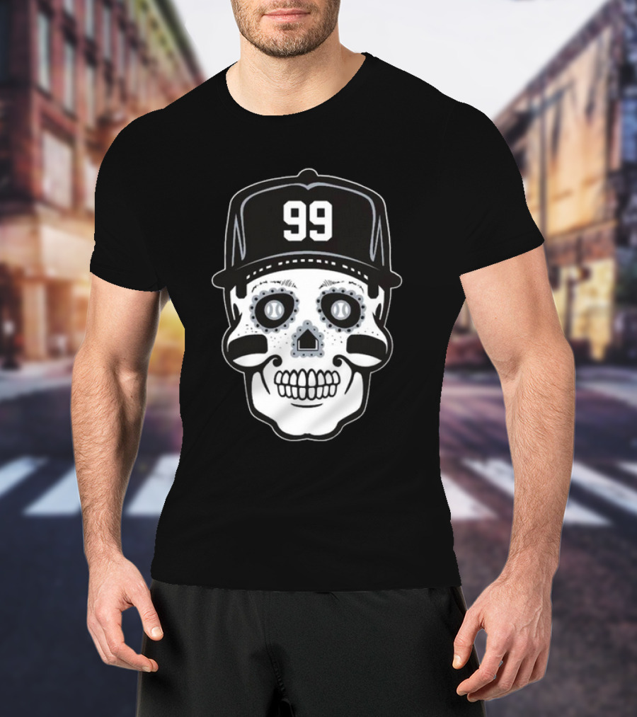 Aaron Judge 99 Sugar Skull Baseball T-Shirt