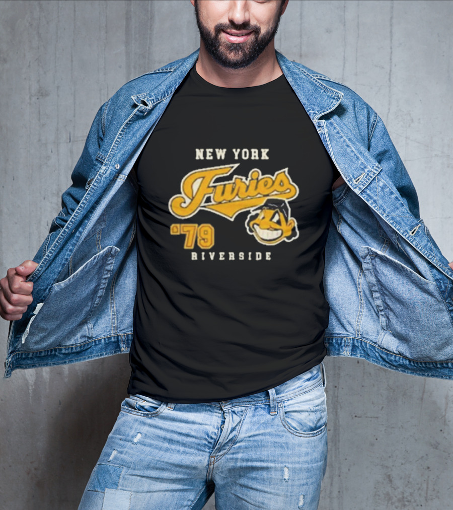 New York Furies Riverside '79 Vintage Sports Logo With Mascot T-Shirt