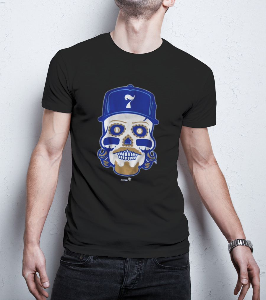 Bobby Witt Jr. Sugar Skull Baseball Cap T-Shirt