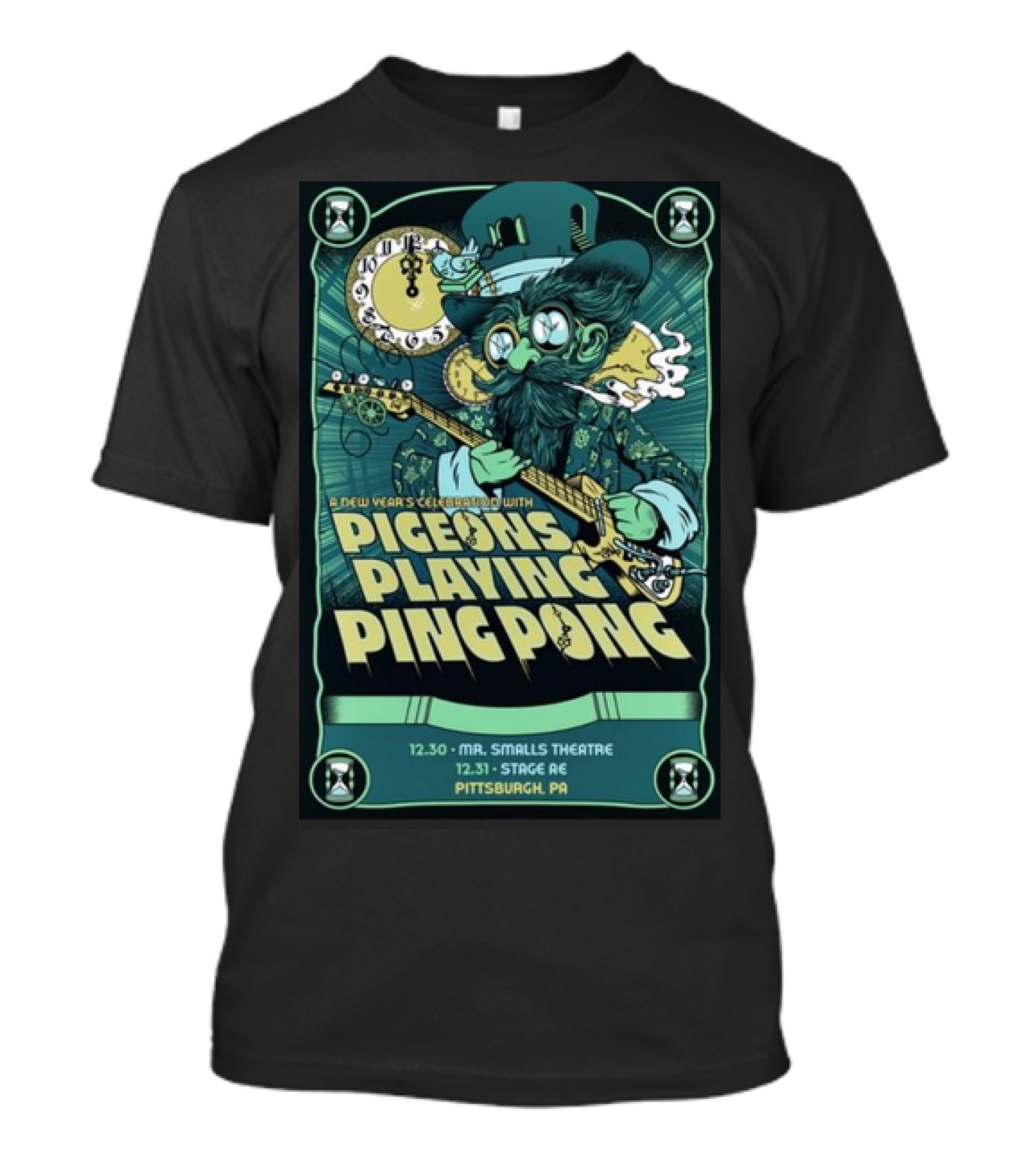 New Year's Celebration With Pigeons Playing Ping Pong Dec 30 Mr. Smalls Theatre Pittsburgh PA T-Shirt