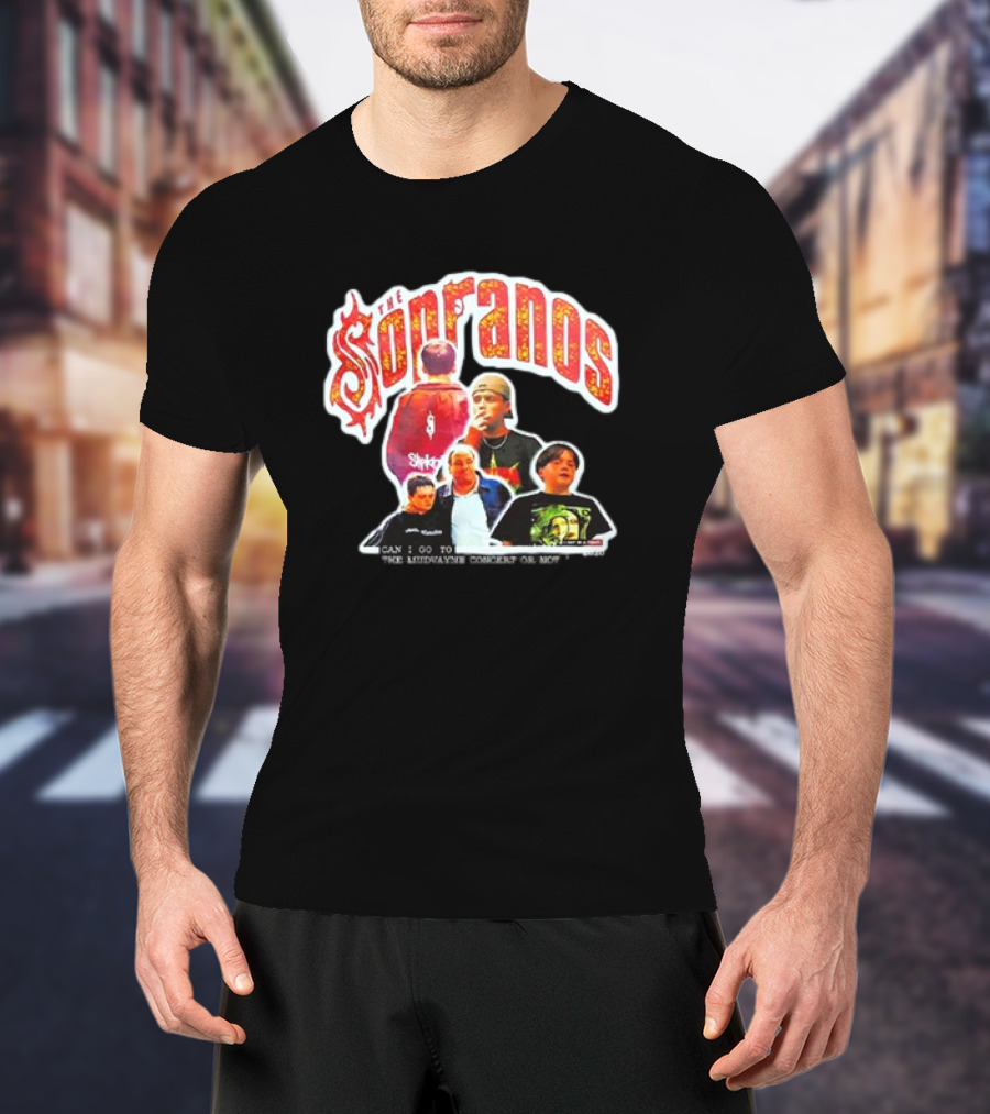 The Sopranos Slipknot Mudvayne Concert Scene Mashup T-Shirt