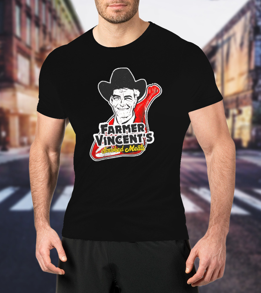 Farmer Vincent's Smoked Meats Vintage Cowboy T-Shirt