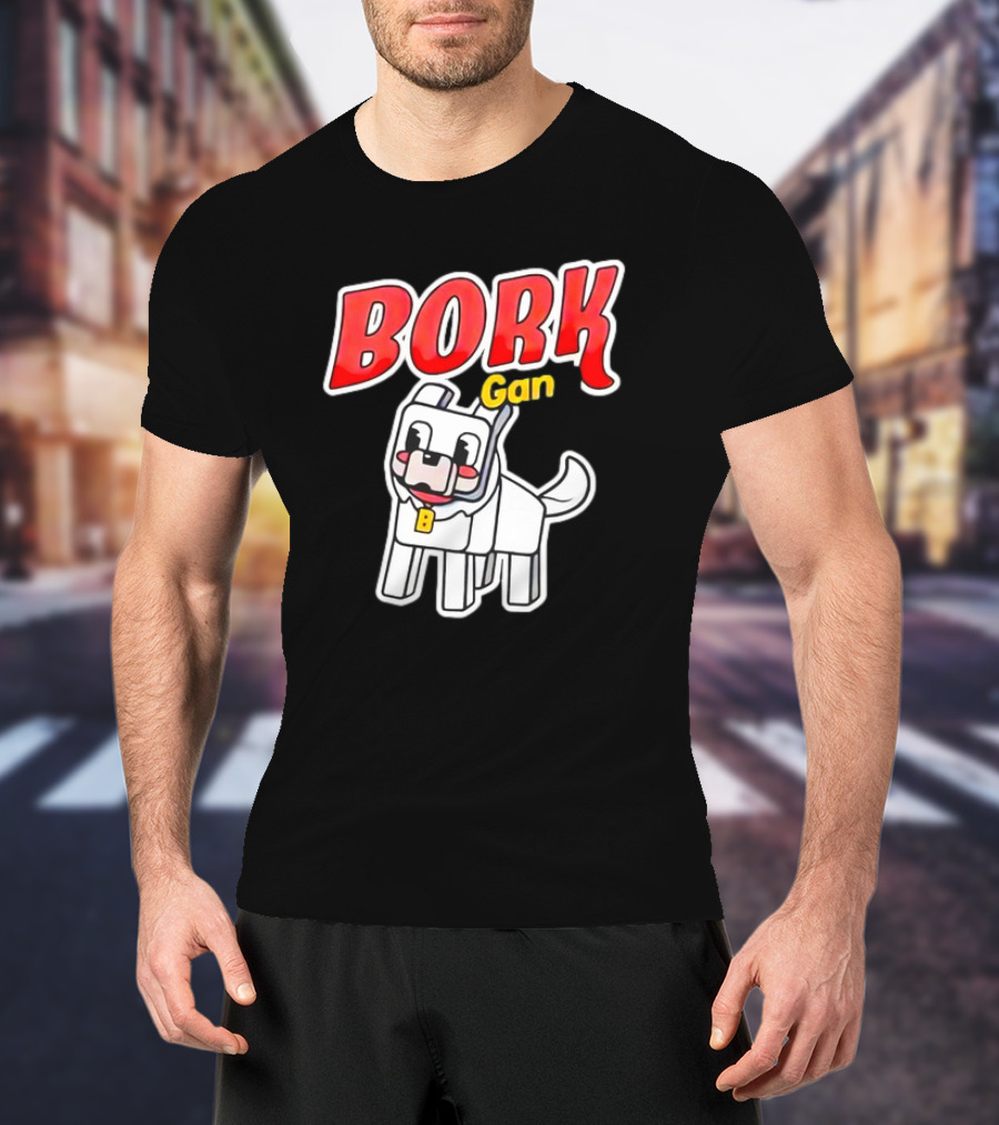 Bork Gang Dog Character With Collar T-Shirt