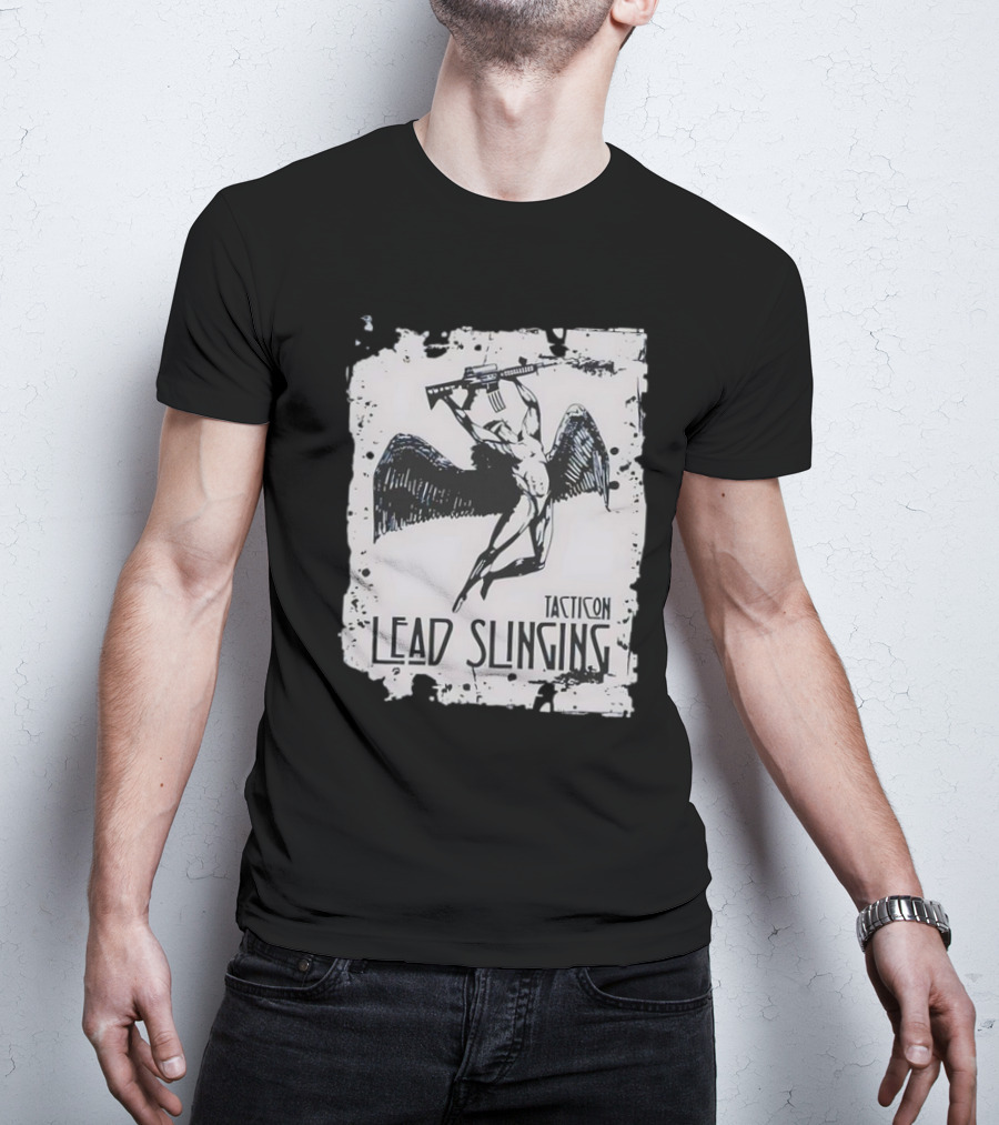 Tacticon Lead Slinging Angel With Rifle T-Shirt