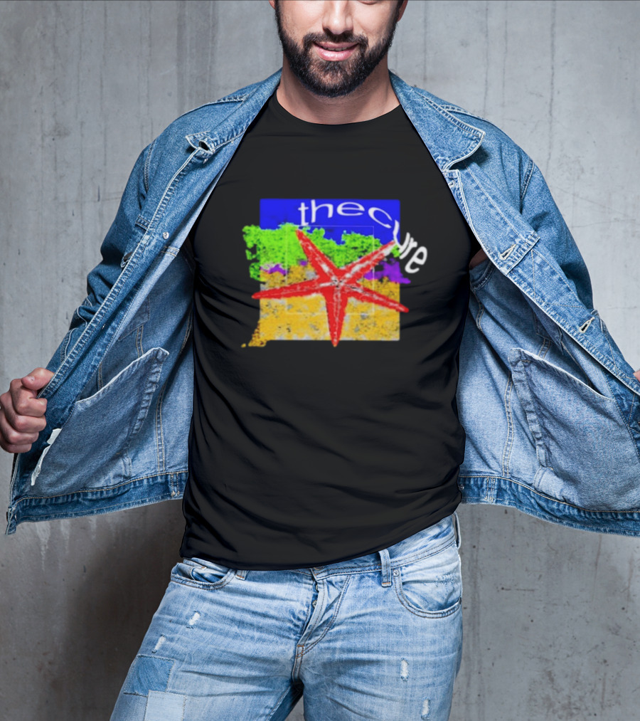 The Cure Starburst Grunge Color Block T-Shirt