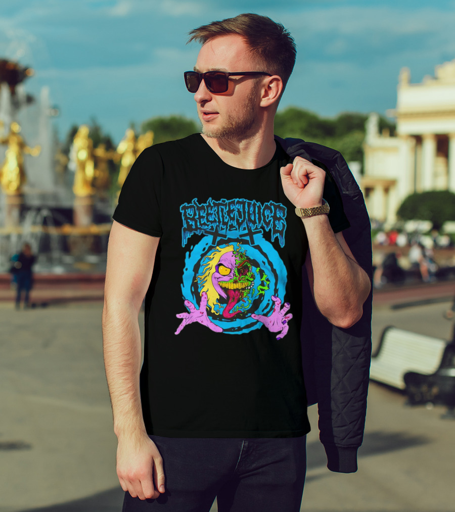 Beetlejuice Bio Exorcist Horror Splatter Vibrant Grotesque Face T-Shirt