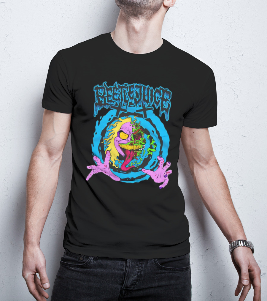 Beetlejuice Bio Exorcist Horror Splatter Vibrant Grotesque Face T-Shirt