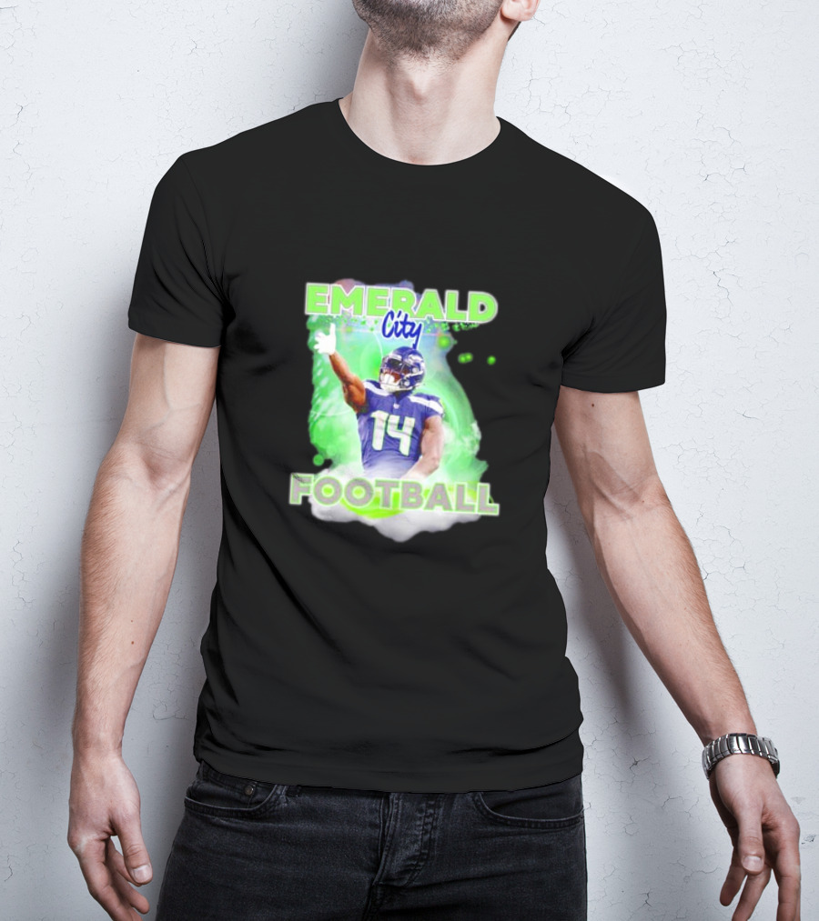 Emerald City Football DK Metcalf Seattle Seahawks 14 T-Shirt