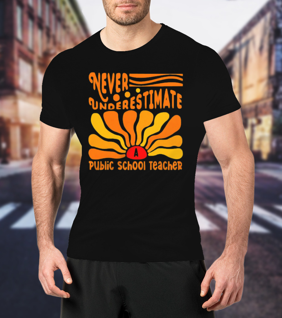 Never Underestimate A Public School Teacher T-Shirt