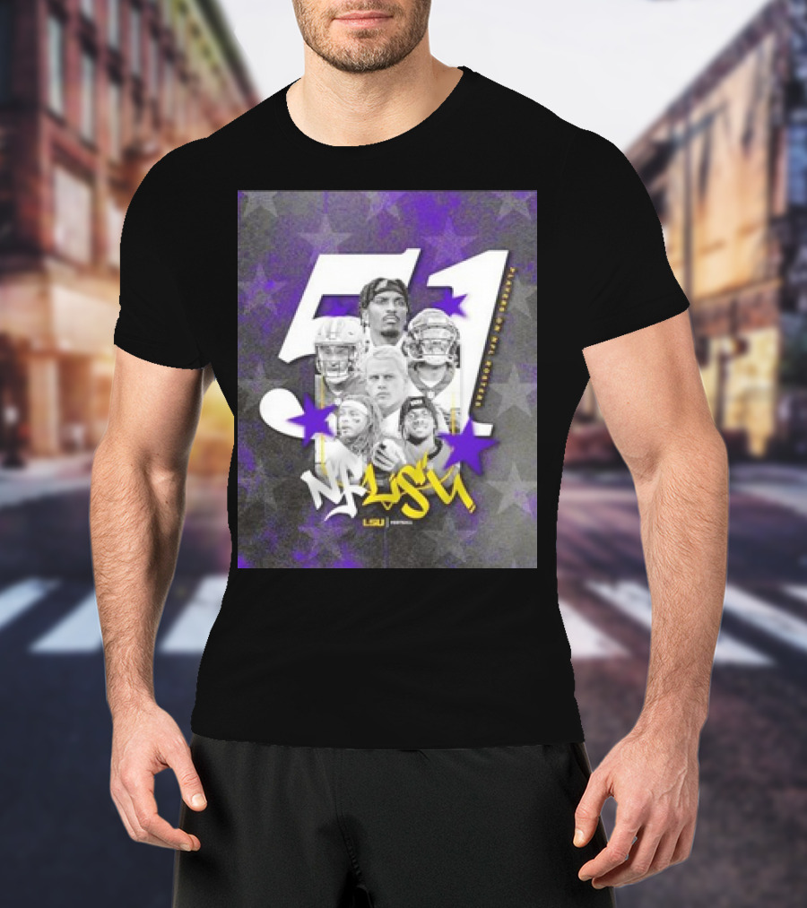 LSU Tigers NFLSU NFL Rosters Legends 51 Superstars T-Shirt
