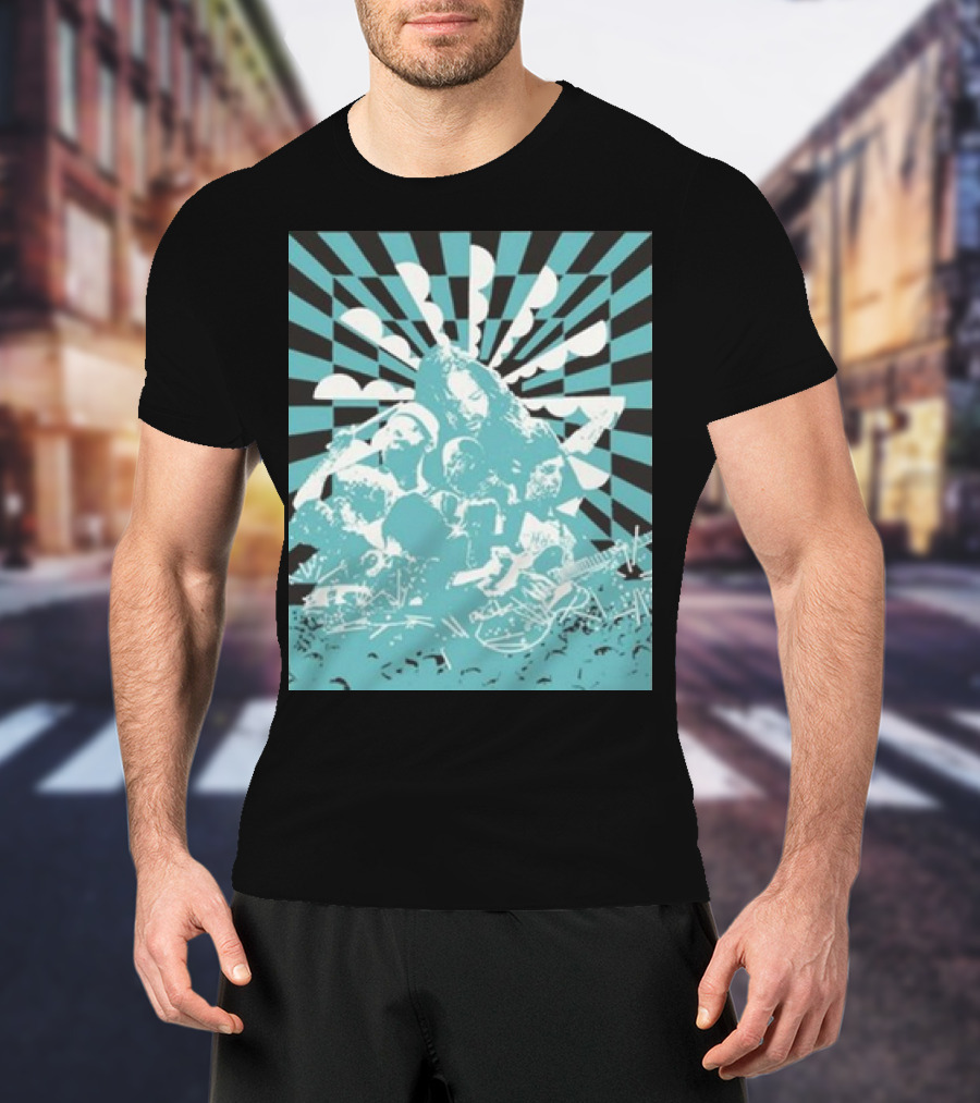 The War On Drugs Optical Collage Sunburst Band Montage T-Shirt