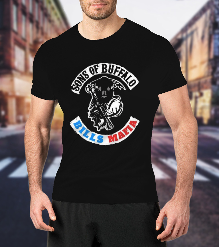 Sons Of Buffalo Bills Mafia Football Fan Crew T-Shirt