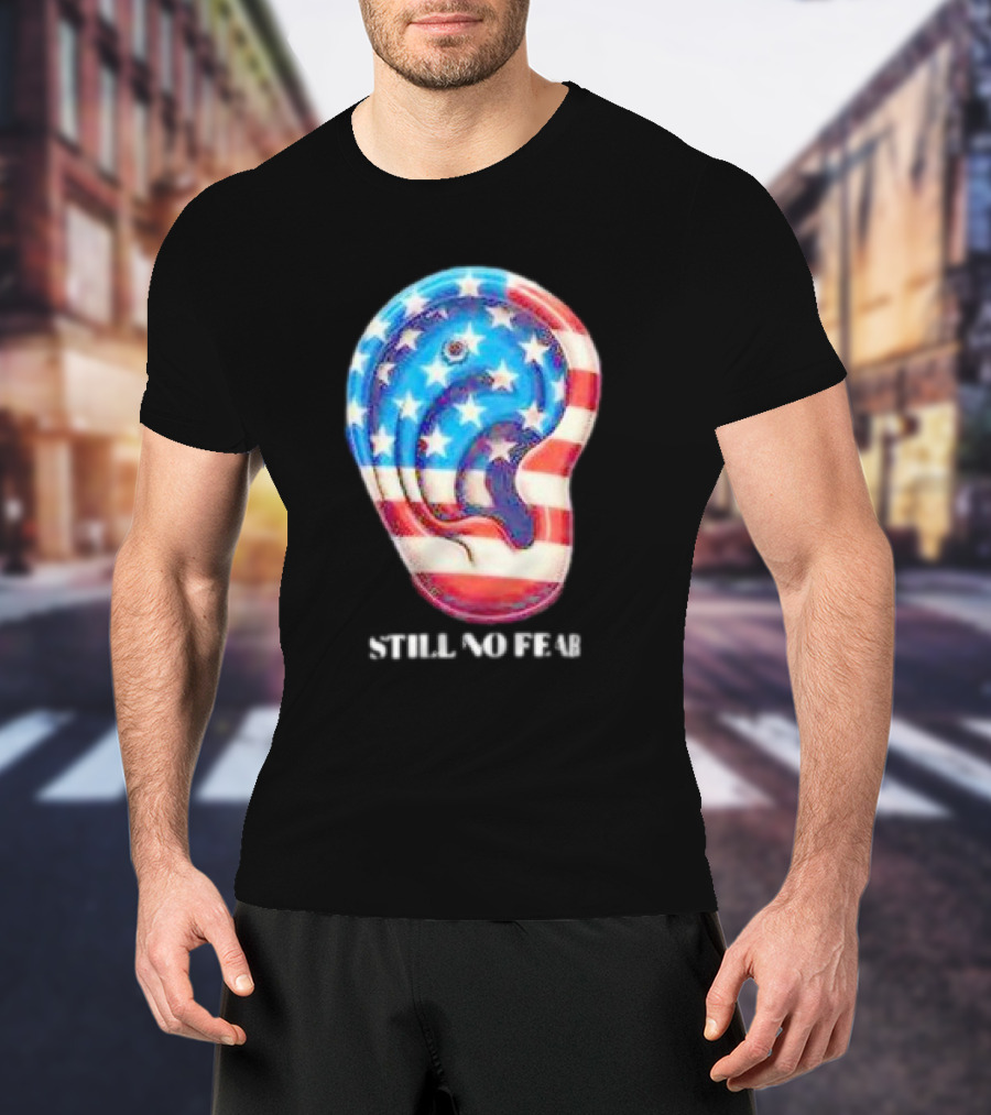 Still No Fear American Flag Ear T-Shirt