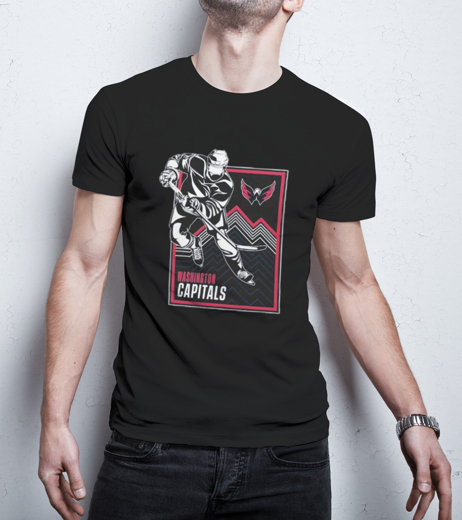 Washington Capitals Hockey Player Graphic With Team T-Shirt
