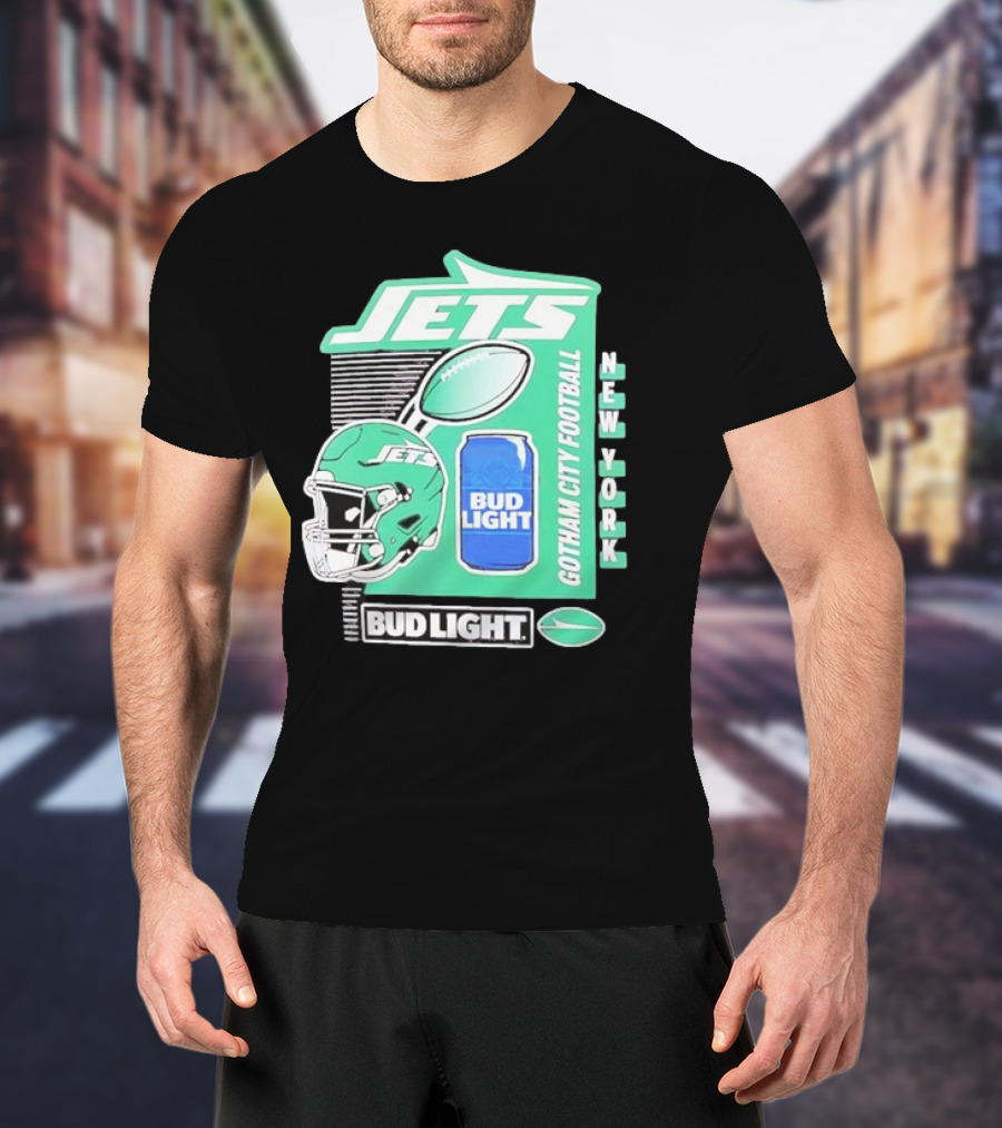 Jets New York Bud Light Gotham City Football T-Shirt