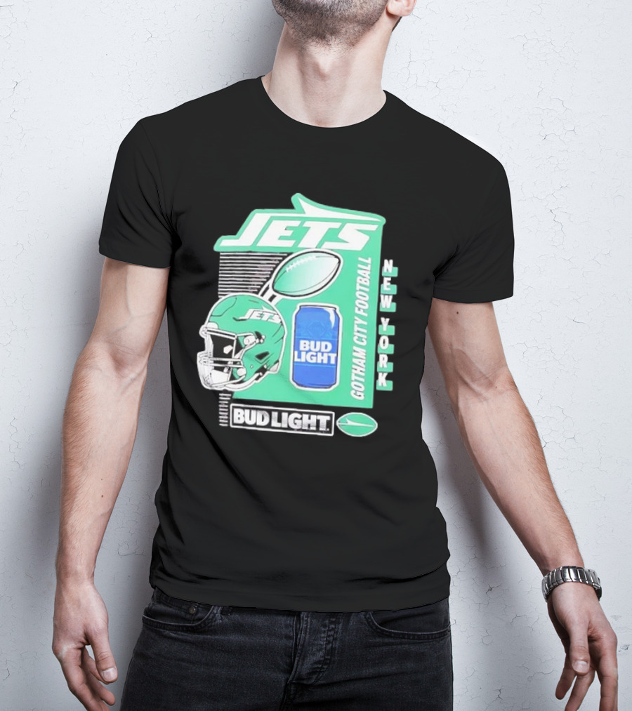 Jets New York Bud Light Gotham City Football T-Shirt