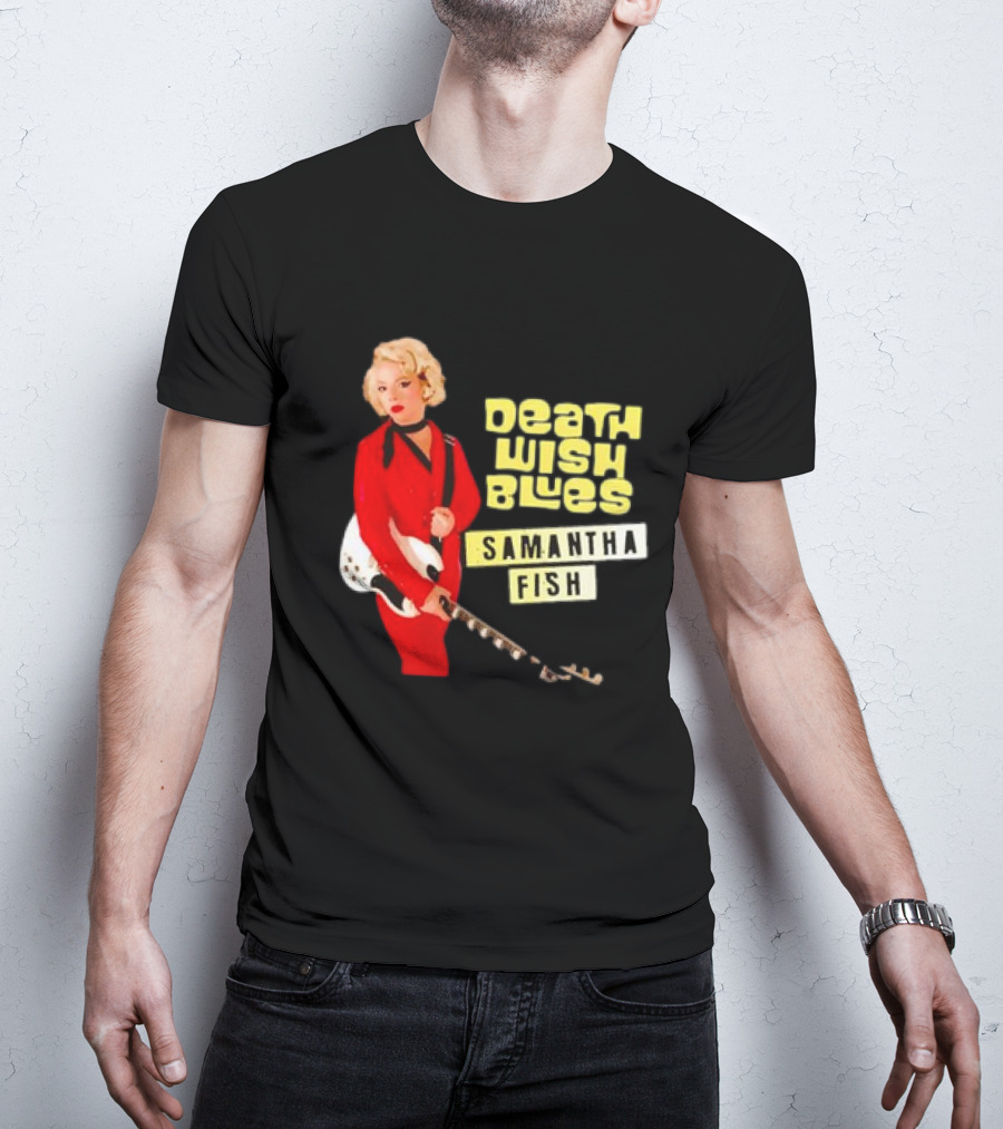 Death Wish Blues Samantha Fish With Guitar In Red T-Shirt