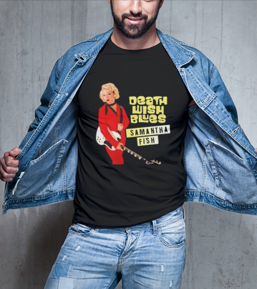 Death Wish Blues Samantha Fish With Guitar In Red T-Shirt