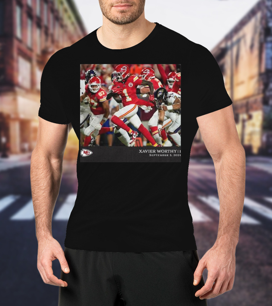 Xavier Worthy Kansas City Chiefs NFL Week 1 September 5 T-Shirt