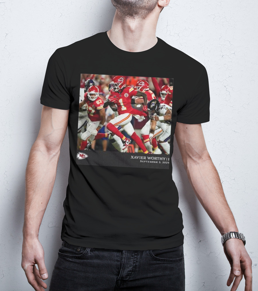Xavier Worthy Kansas City Chiefs NFL Week 1 September 5 T-Shirt