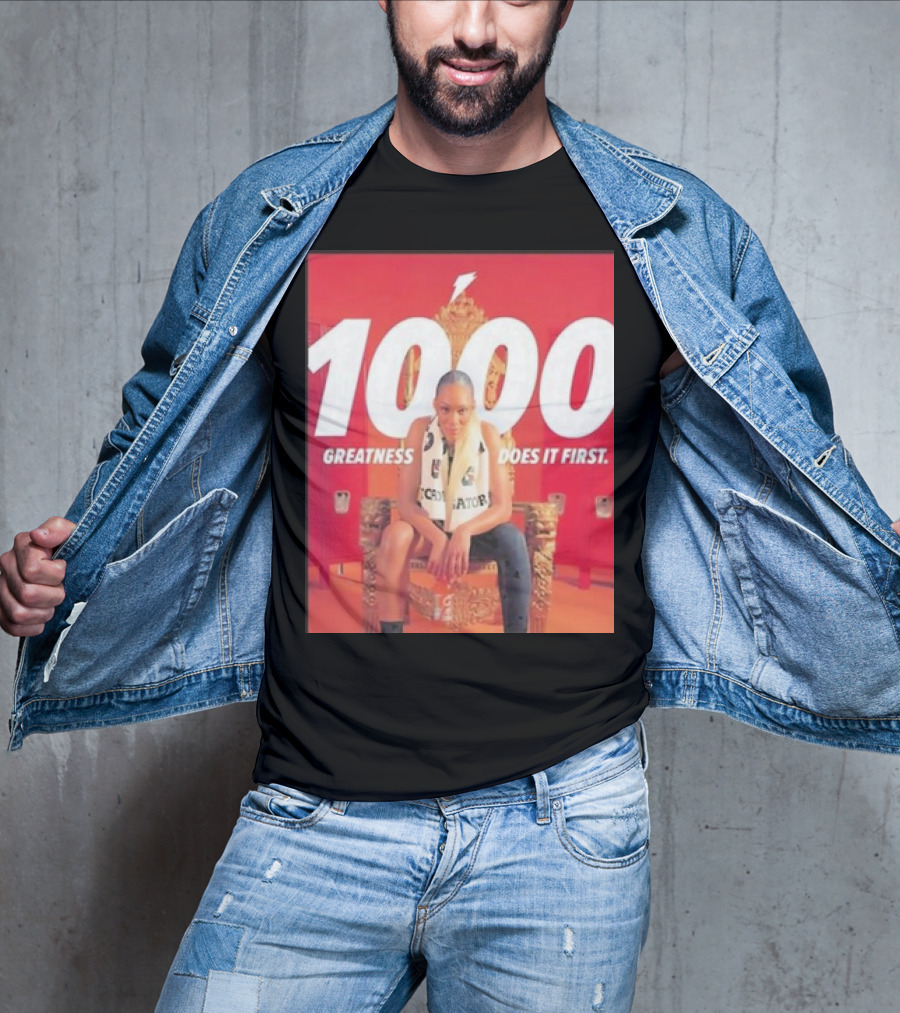 1000 Greatness Does It First A’ja Wilson Iconic Chair Sports Empowerment T-Shirt