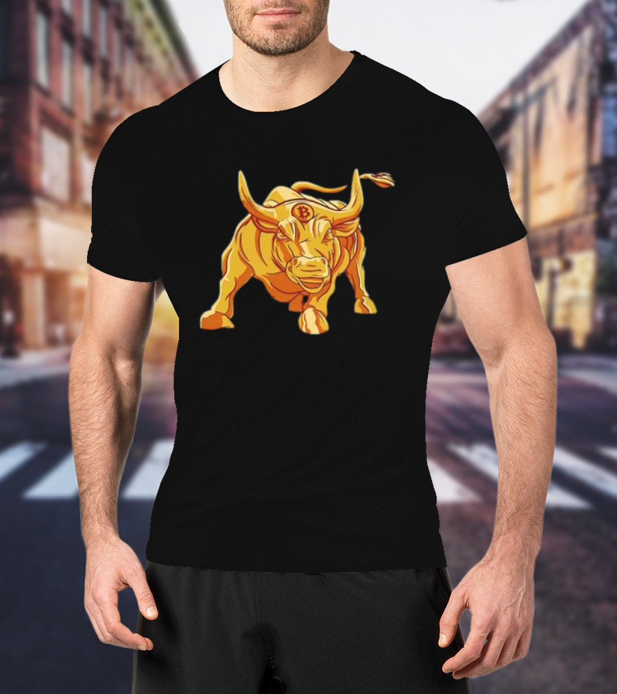 Bitcoin Crypto Bull Golden Btc T-Shirt