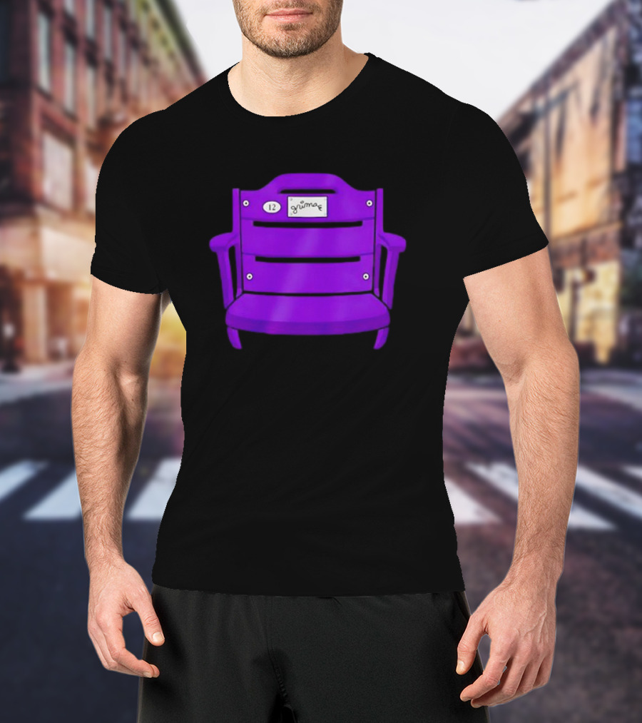 Athlete Logos Purple Stadium Chair Grimey 12 T-Shirt