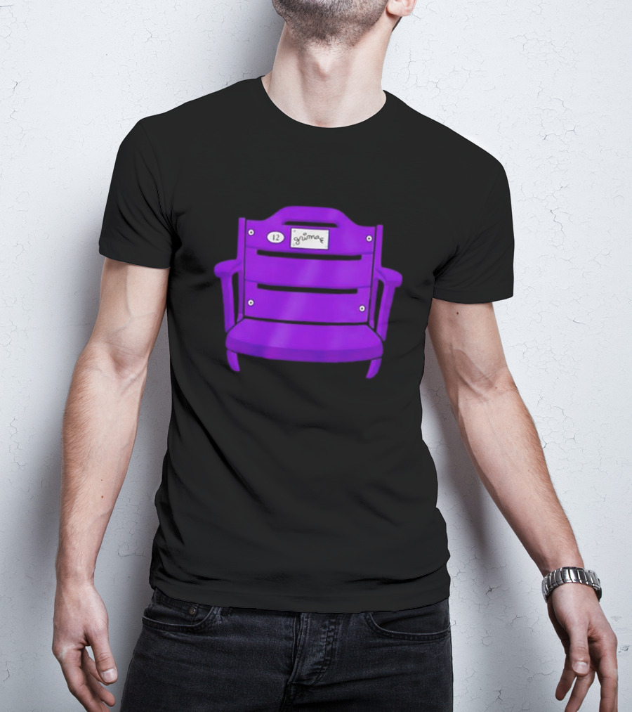 Athlete Logos Purple Stadium Chair Grimey 12 T-Shirt