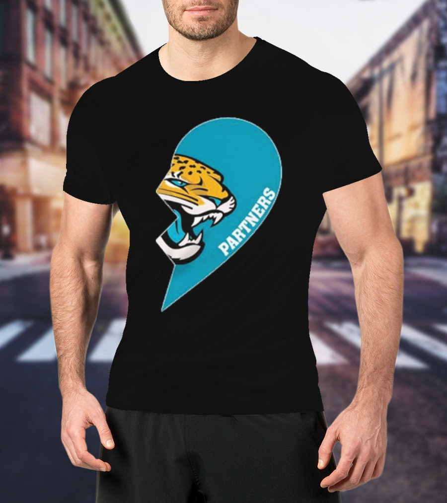 Jacksonville Jaguars Partners Half Heart T-Shirt