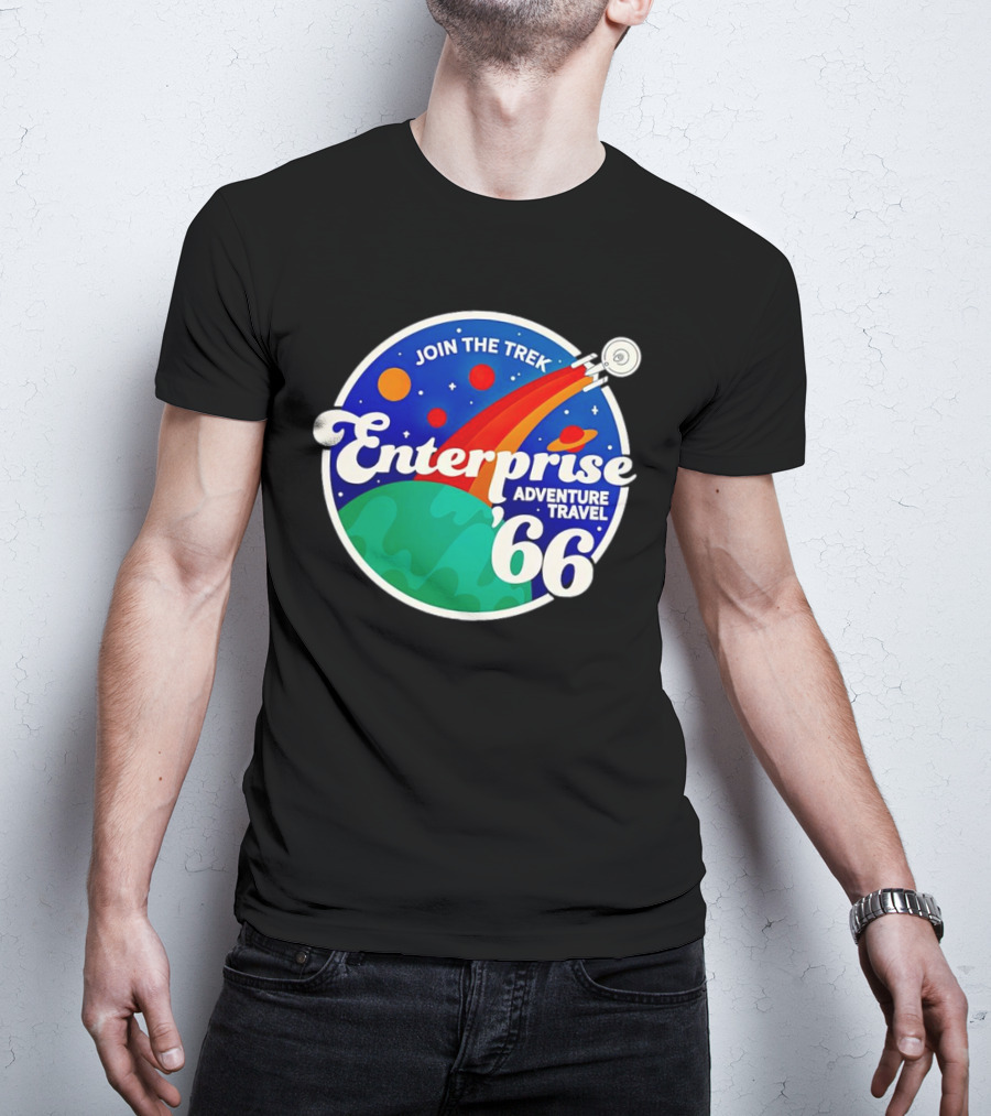 Join The Trek '66 Enterprise Adventure Travel Space Journey T-Shirt