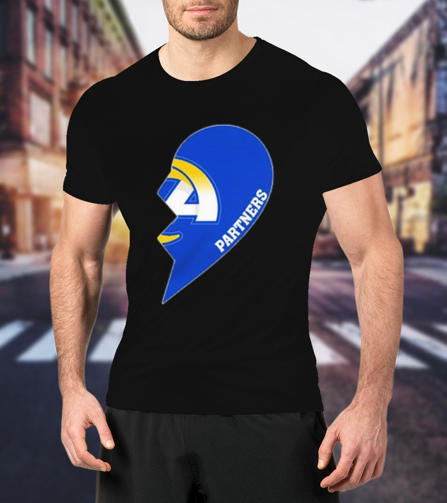 La Rams Partners Heart Logo Half T-Shirt