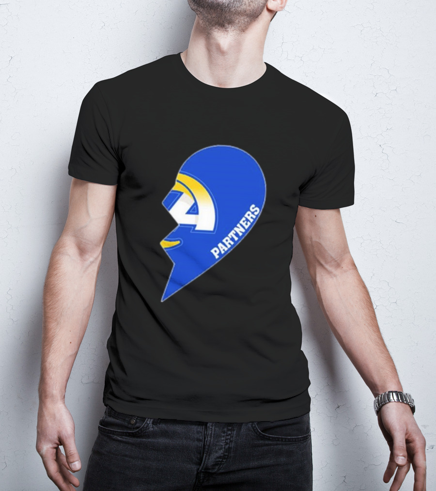La Rams Partners Heart Logo Half T-Shirt