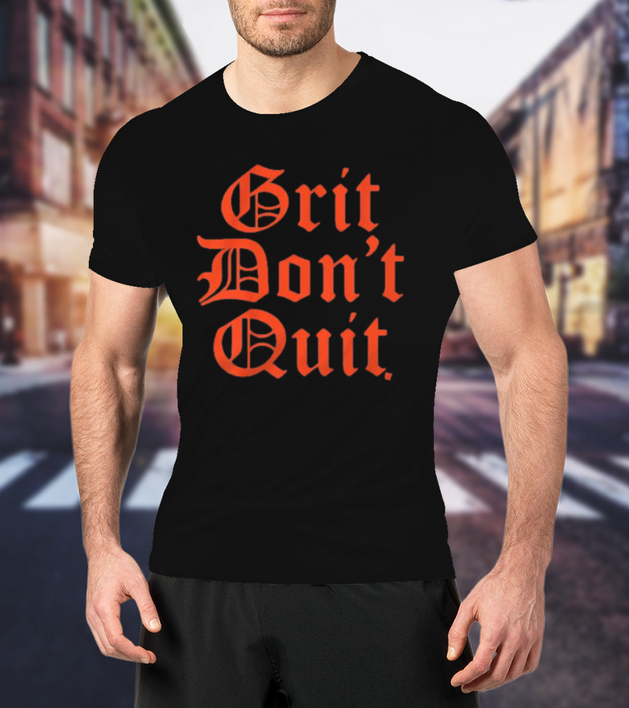 Detroit Grit Don't Quit Baseball T-Shirt