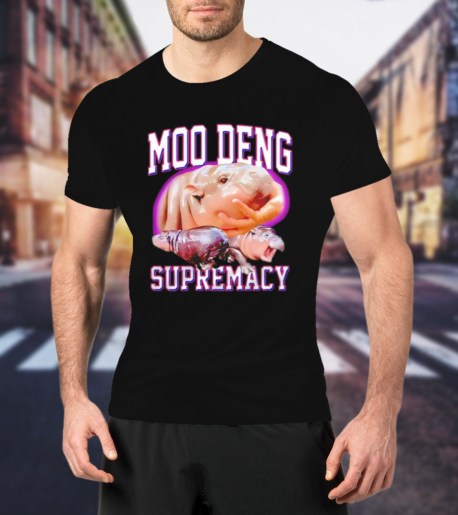 Moo Deng Supremacy Hippo Trio T-Shirt