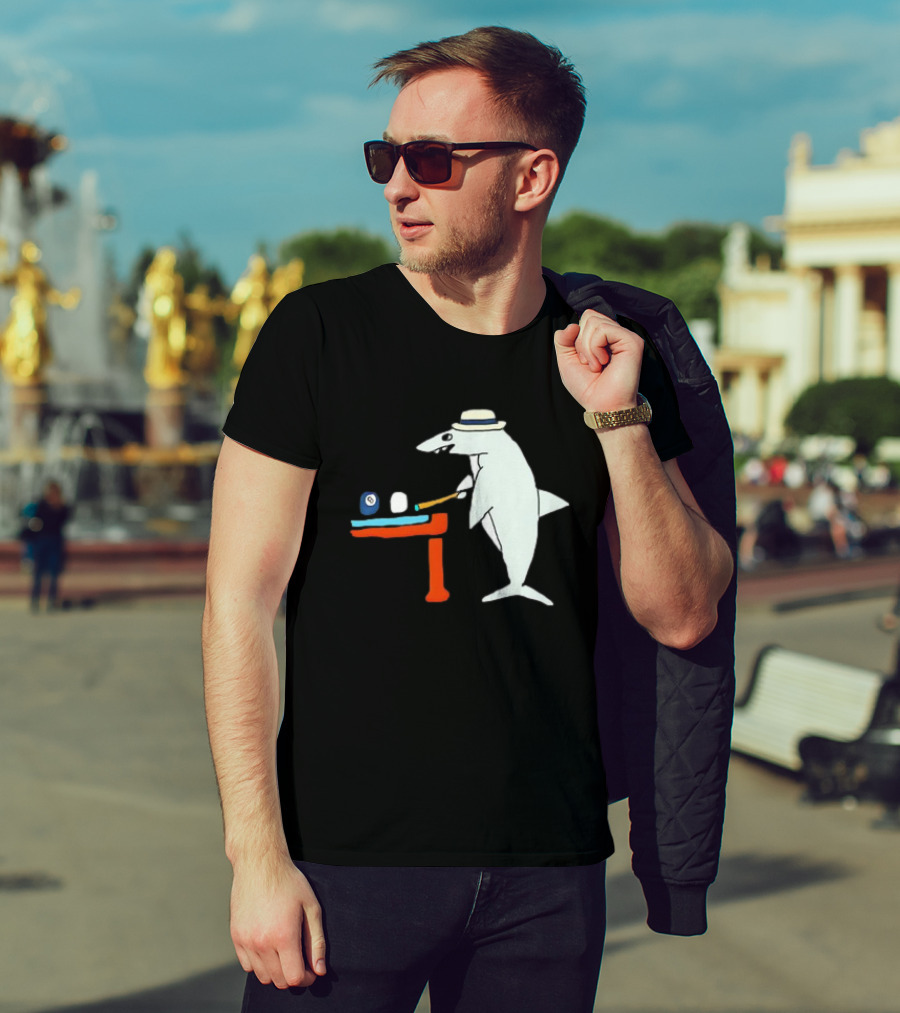 Pool Shark Meme Playing Billiards With Cue And Eight Ball T-Shirt
